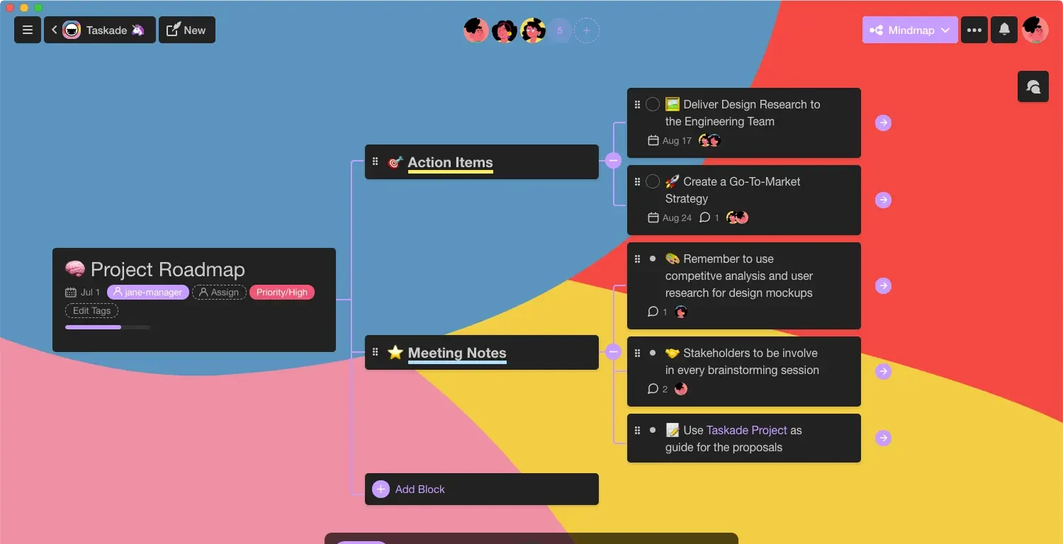 Taskade - AI tool for project management