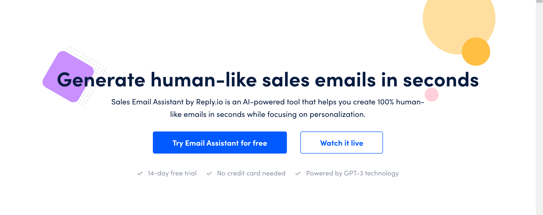 Reply.io's AI Sales Email Assistant